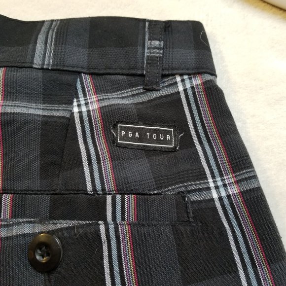 Mens Plaid PGA Tour Golf Shorts Size 30 - Picture 6 of 10
